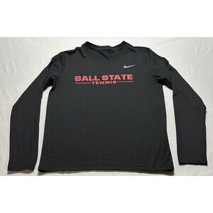 Ball State Cardinals Tennis Nike Long Sleeve Shirt Women's Small Dri Fit Black